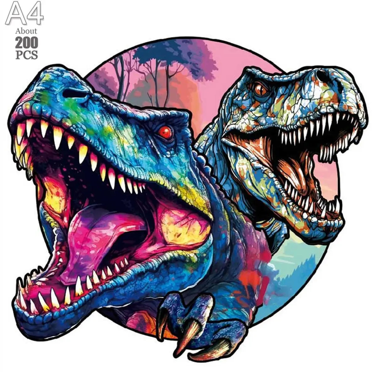 puzzle chien et animaux I boutique1one DINOSAUR-12-A4