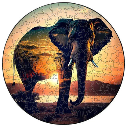 puzzle circulaire animaux et autres I Full Puzzle ÉLÉPHANT ≈140 PCS