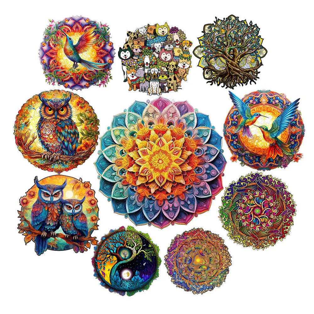 puzzle circulaire coloré mandala et autres I boutique1one
