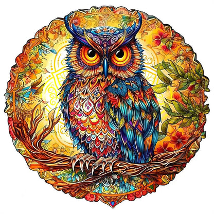 puzzle circulaire coloré mandala et autres I Full Puzzle CHOUETTE ≈100 PCS