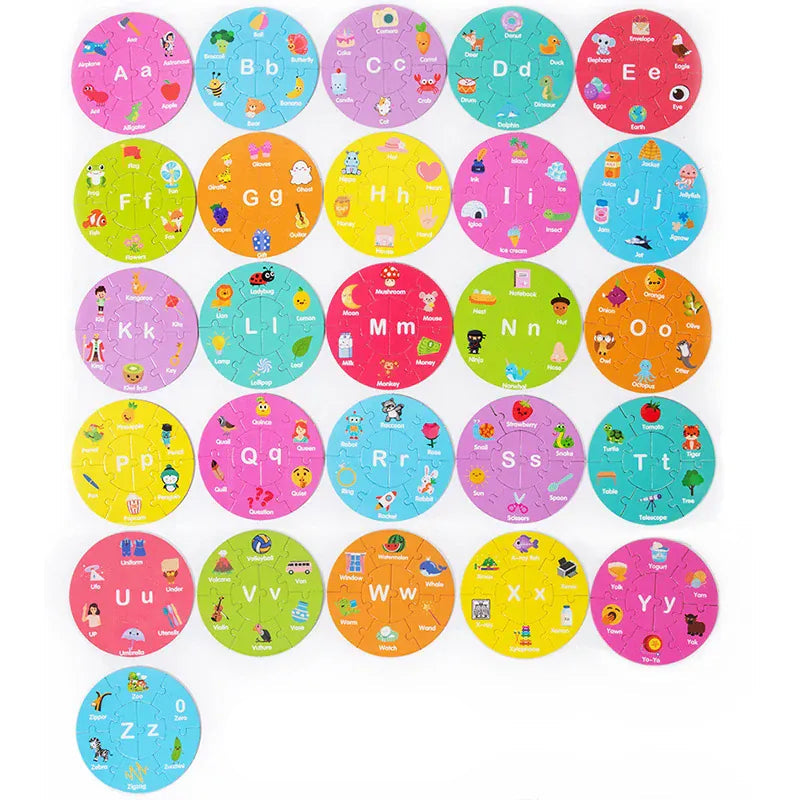 puzzle circulaire en anglais I boutique1one Colorful