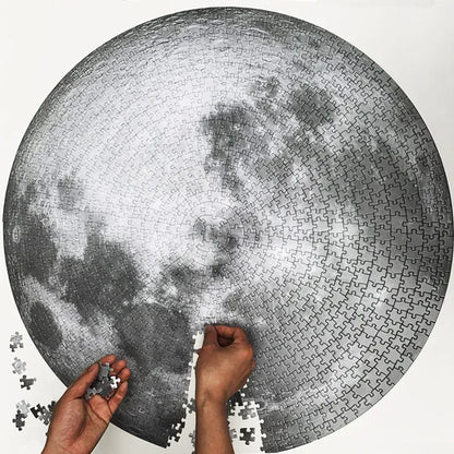 puzzle circulaire géant de la lune I Full Puzzle