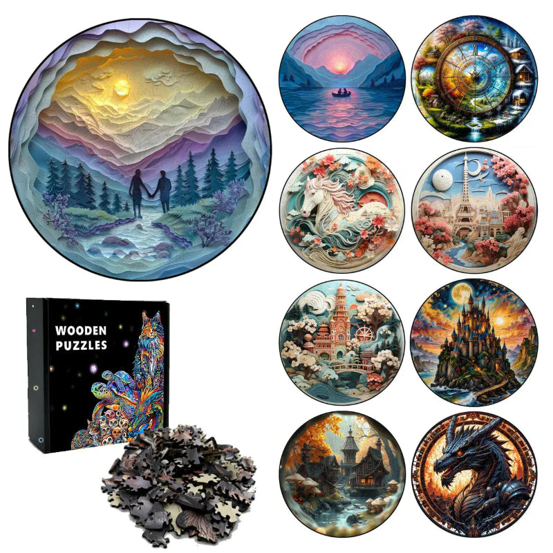 puzzle circulaire paysage animaux et autres I boutique1one