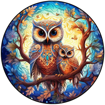 puzzle circulaire paysage animaux et autres I Full Puzzle HIBOUX-50 PCS