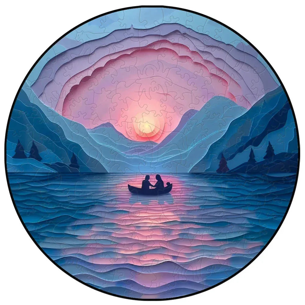 puzzle circulaire paysage animaux et autres I boutique1one TT-YPAN-6302-A5