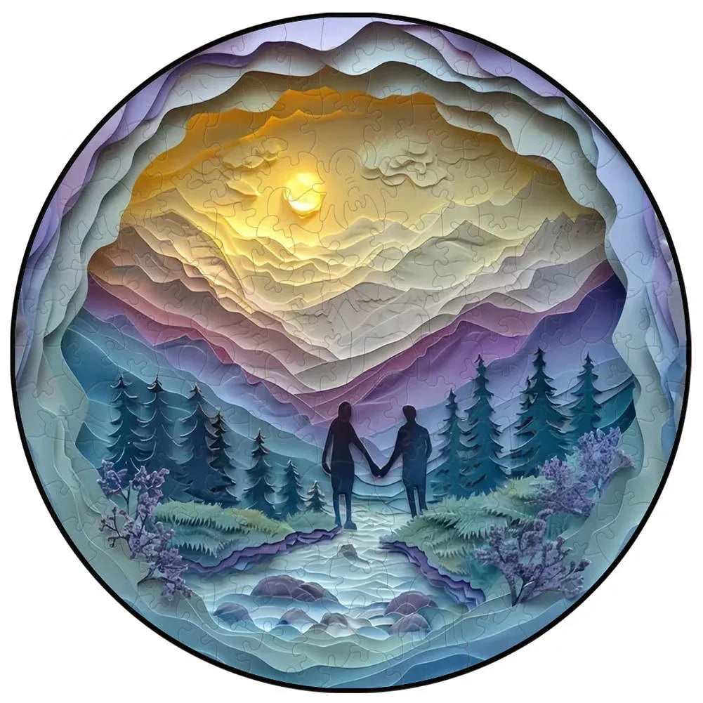 puzzle circulaire paysage animaux et autres I boutique1one TT-YPAN-6303-A3