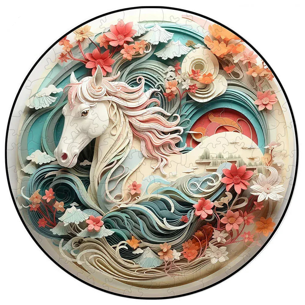 puzzle circulaire paysage animaux et autres I boutique1one TT-YPAN-6305-A3