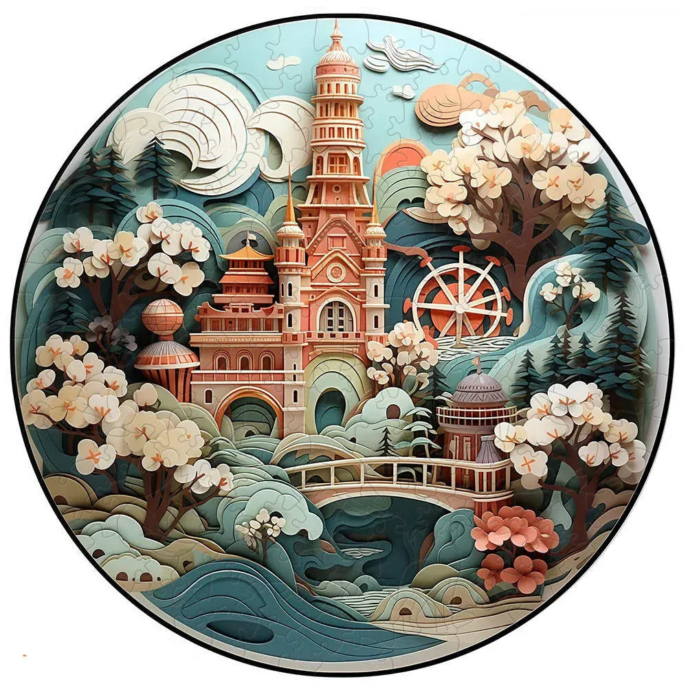 puzzle circulaire paysage animaux et autres I boutique1one TT-YPAN-6310-A5