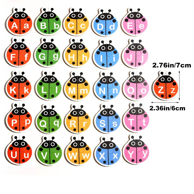 puzzle coccinelle alphabet enfant I boutique1one Ladybug Puzzle