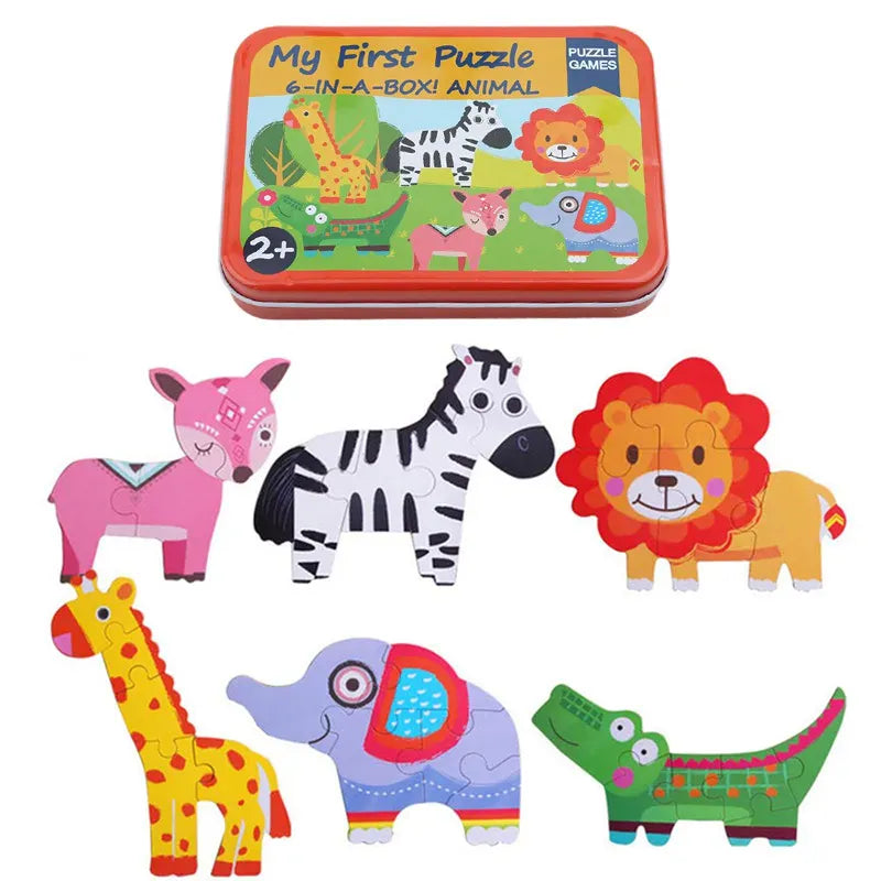 puzzle d'animaux transportables boite en metal I boutique1one Animal