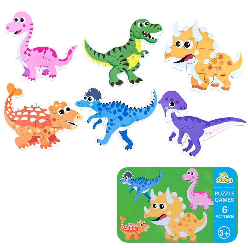 puzzle d'animaux transportables boite en metal I boutique1one TJ176 dinosaur