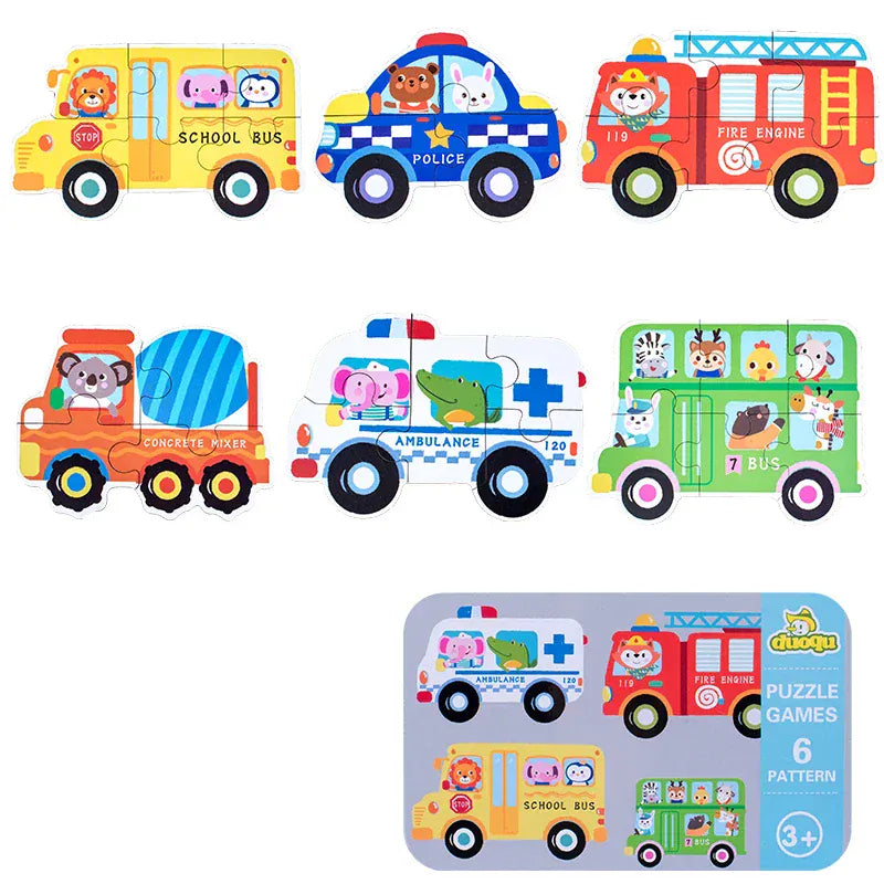 puzzle d'animaux transportables boite en metal I boutique1one TJ177 Traffic