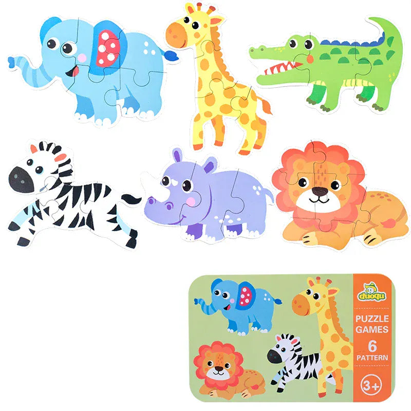 puzzle d'animaux transportables boite en metal I boutique1one TJ180 Forest Animal