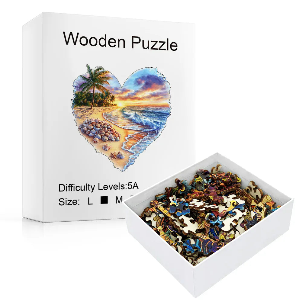 puzzle d'une île en forme de coeur I boutique1one