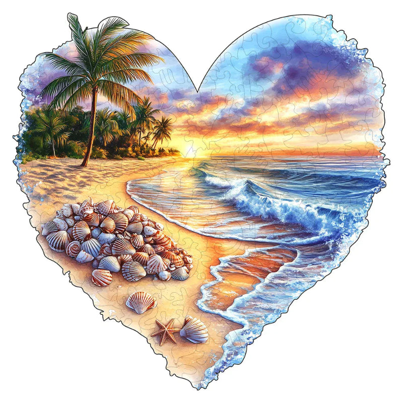 puzzle d'une île en forme de coeur I boutique1one