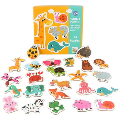 puzzle de 2 pièces animaux fruits légumes et autres I Full Puzzle ANIMAUX