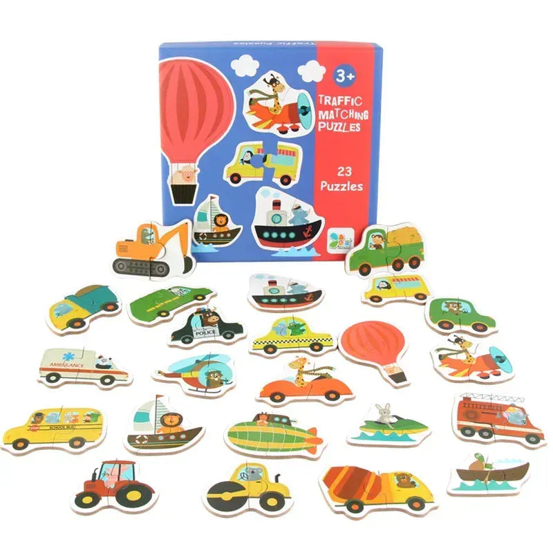 puzzle de 2 pièces animaux fruits légumes et autres I boutique1one Traffic