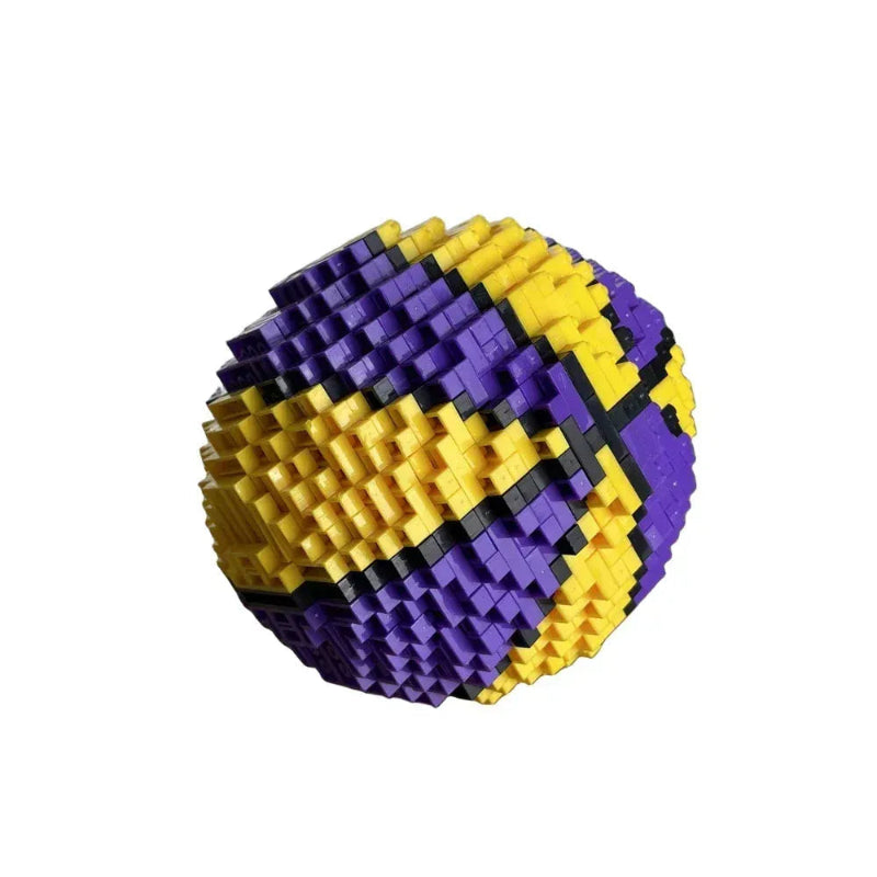 puzzle de construction ballon de foot rouge et blanc I boutique1one Basketball / in bag