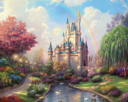 puzzle de différent modèle I Full Puzzle CHATEAU ARC EN CIEL / 75cm/50cm