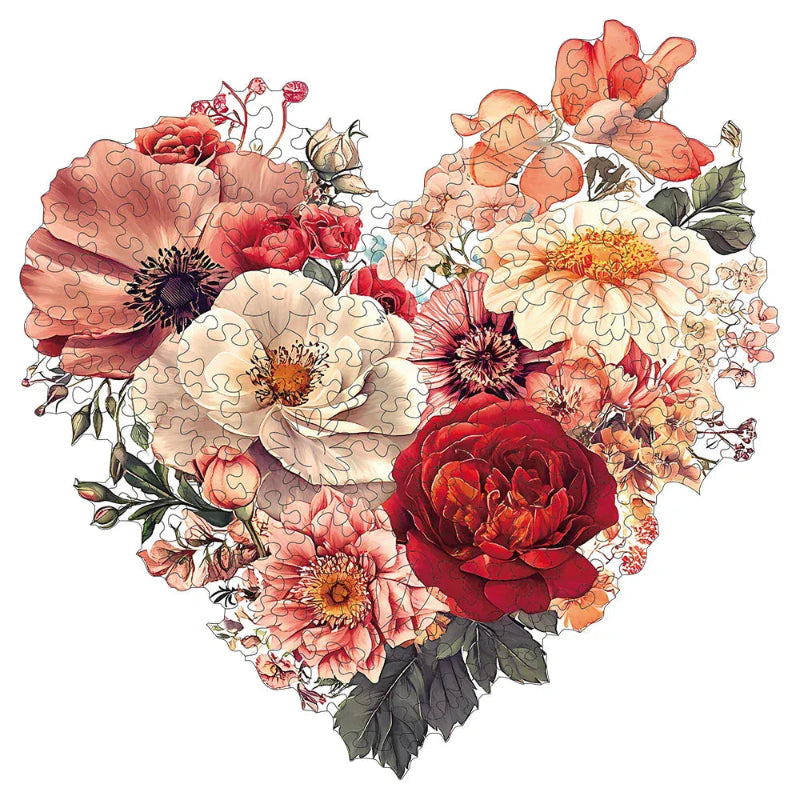 puzzle de fleur en coeur I boutique1one