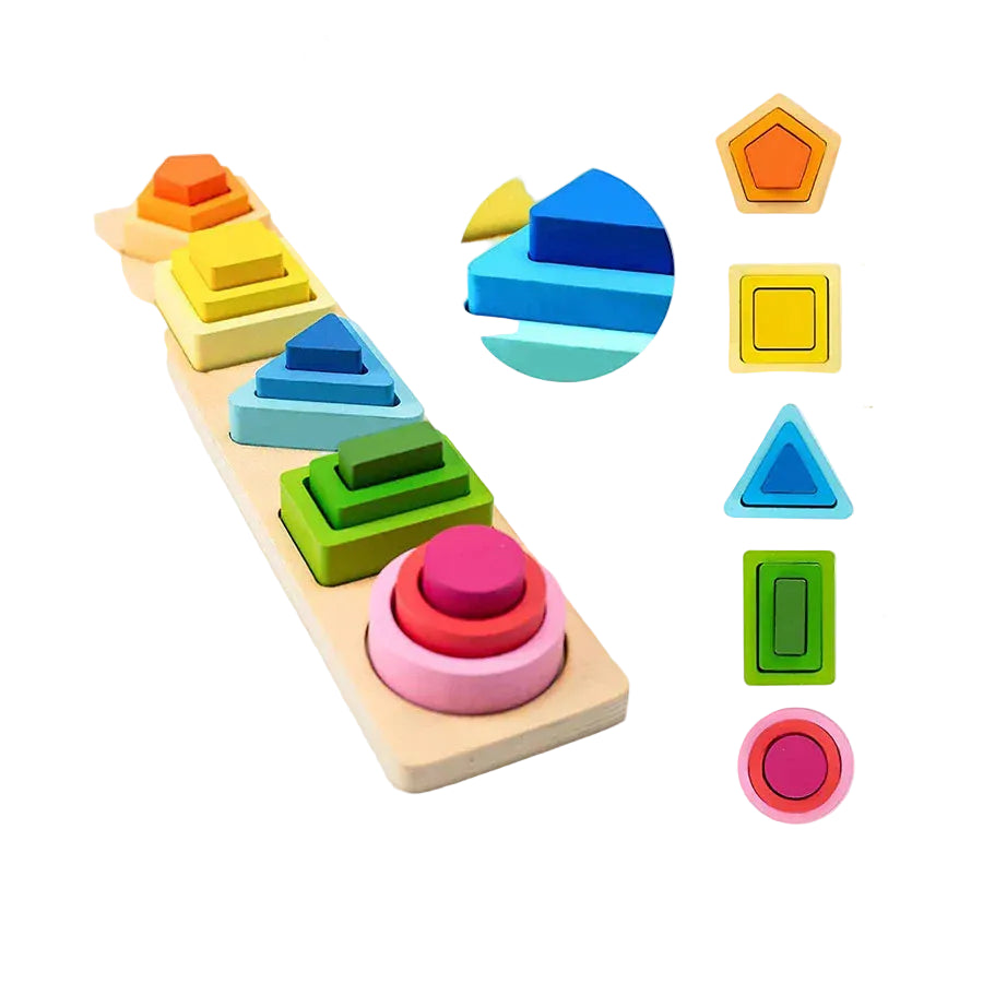 puzzle de superposition et d'éveil I boutique1one Colorful Geometry