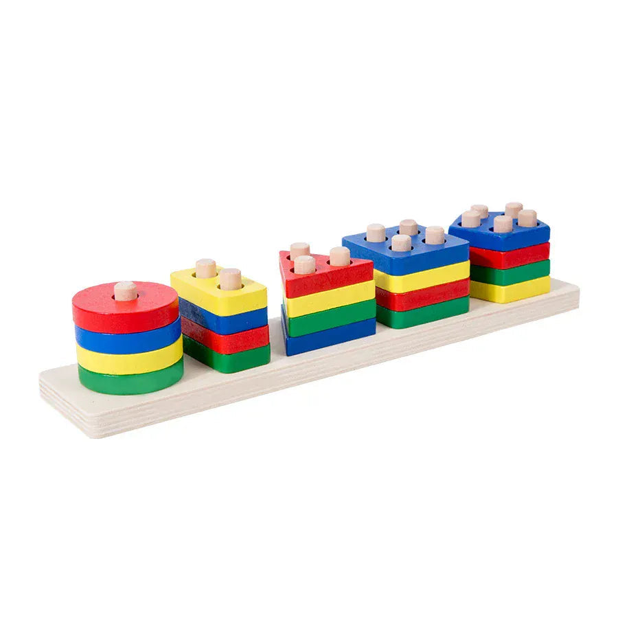 puzzle de superposition et d'éveil I boutique1one Mixed-color-block