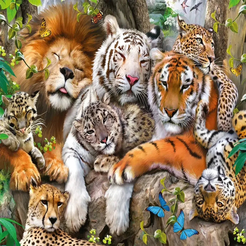 puzzle des rois de la jungle I boutique1one 75x50cm1000pcs