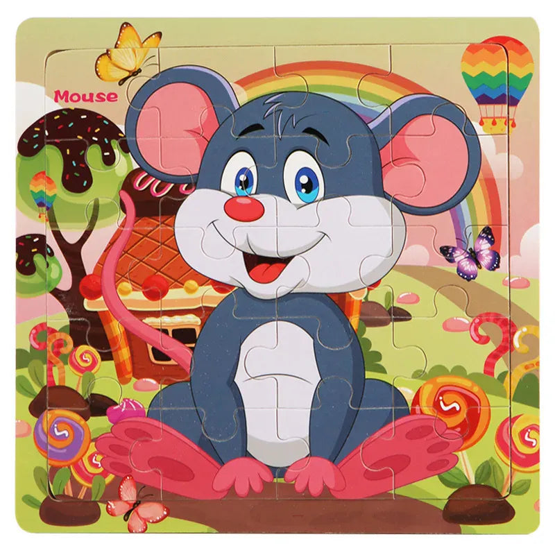 puzzle éducatif animaux I boutique1one Mouse / CHINA