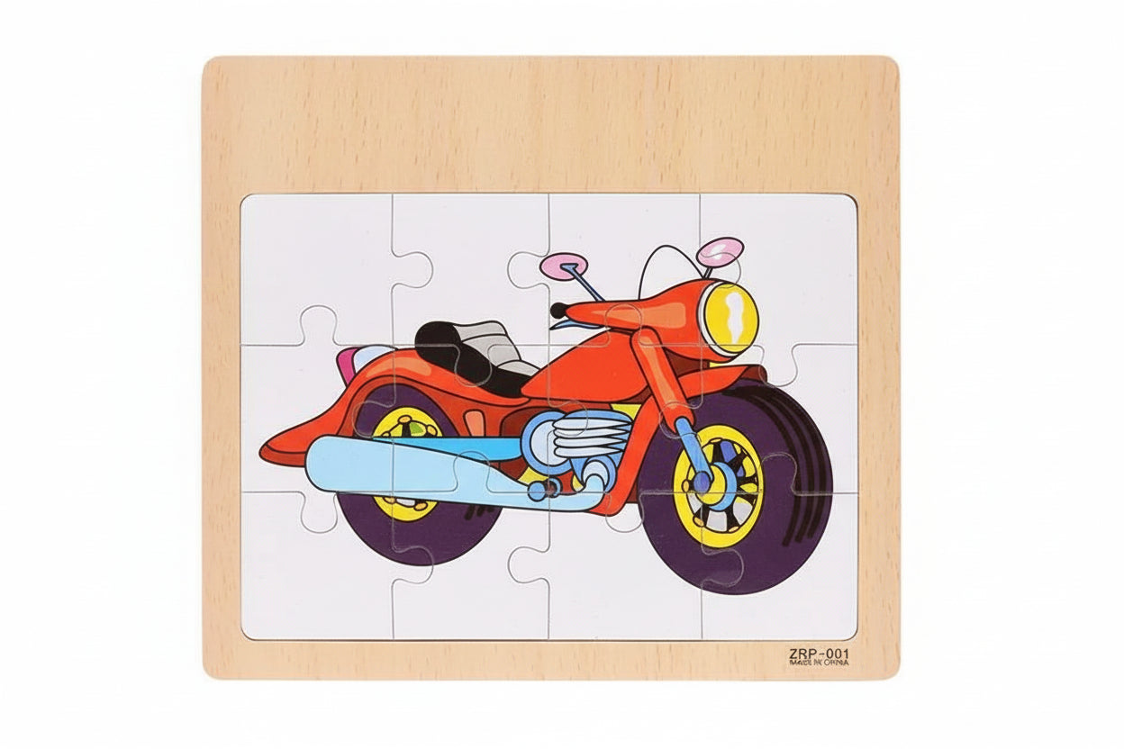 puzzle en bois 12 pièces moto animaux et autres I boutique1one 10