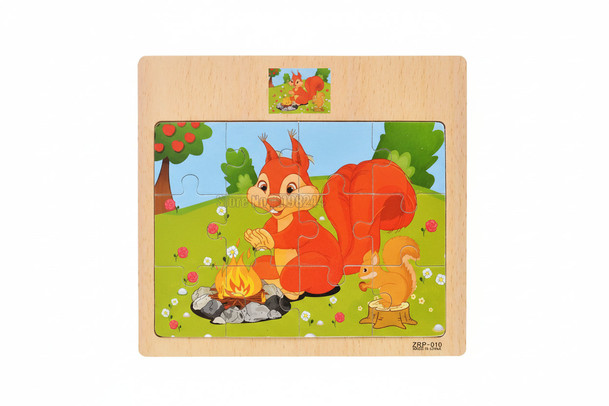 puzzle en bois 12 pièces moto animaux et autres I boutique1one 16