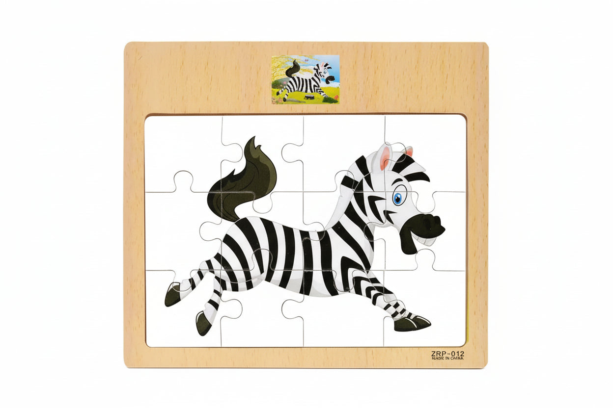 puzzle en bois 12 pièces moto animaux et autres I boutique1one 3