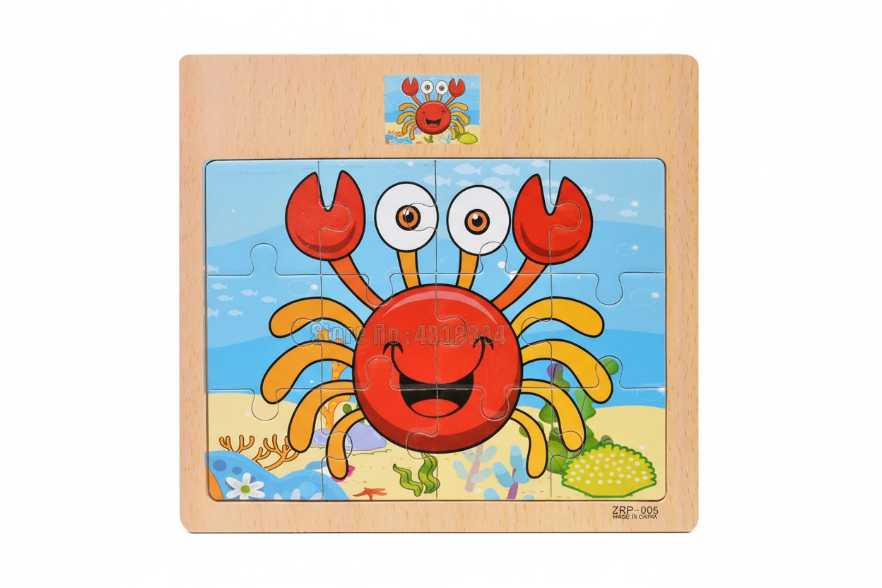 puzzle en bois 12 pièces moto animaux et autres I boutique1one 5