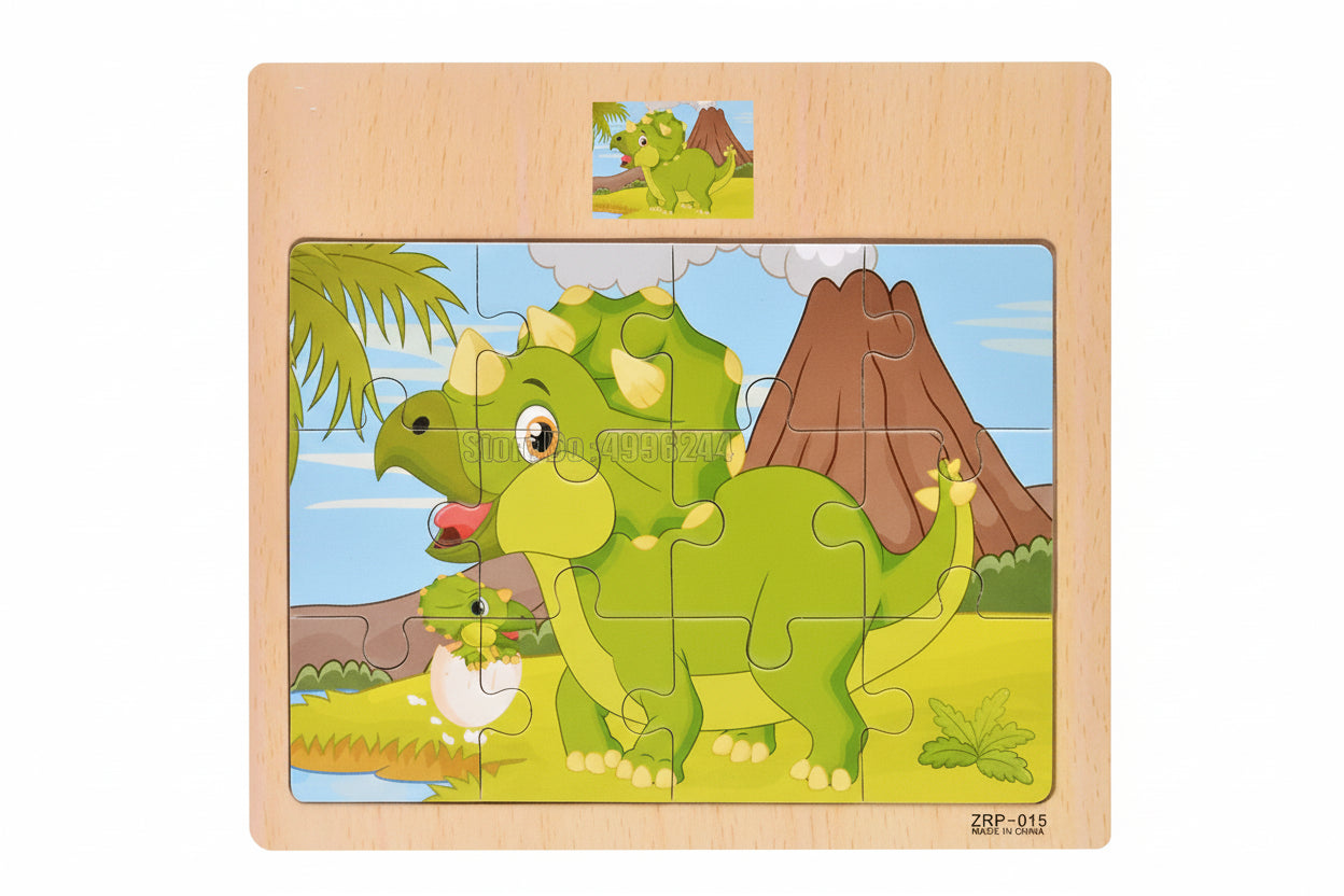 puzzle en bois 12 pièces moto animaux et autres I boutique1one 6