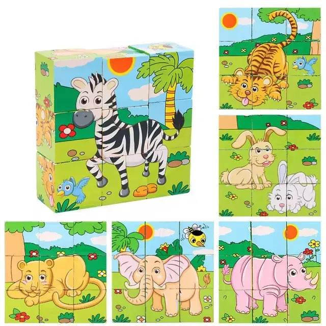 puzzle en cube adorable I boutique1one Forest tiger