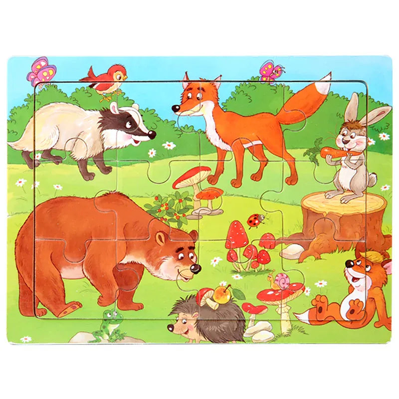 puzzle enfant coloré I boutique1one 15-forest Animal03