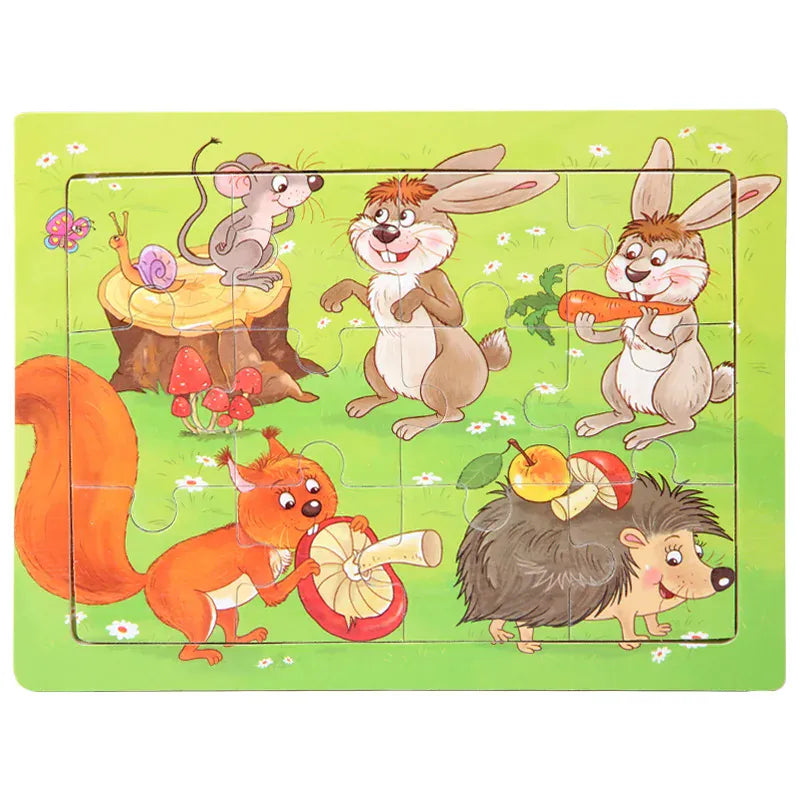 puzzle enfant coloré I boutique1one 16-forest Animal02