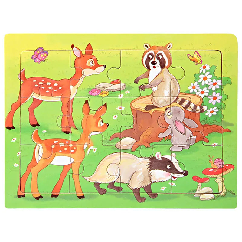 puzzle enfant coloré I boutique1one 17-forest Animal02
