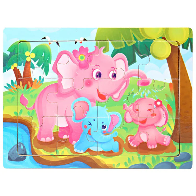 puzzle enfant coloré I boutique1one 21-elephant