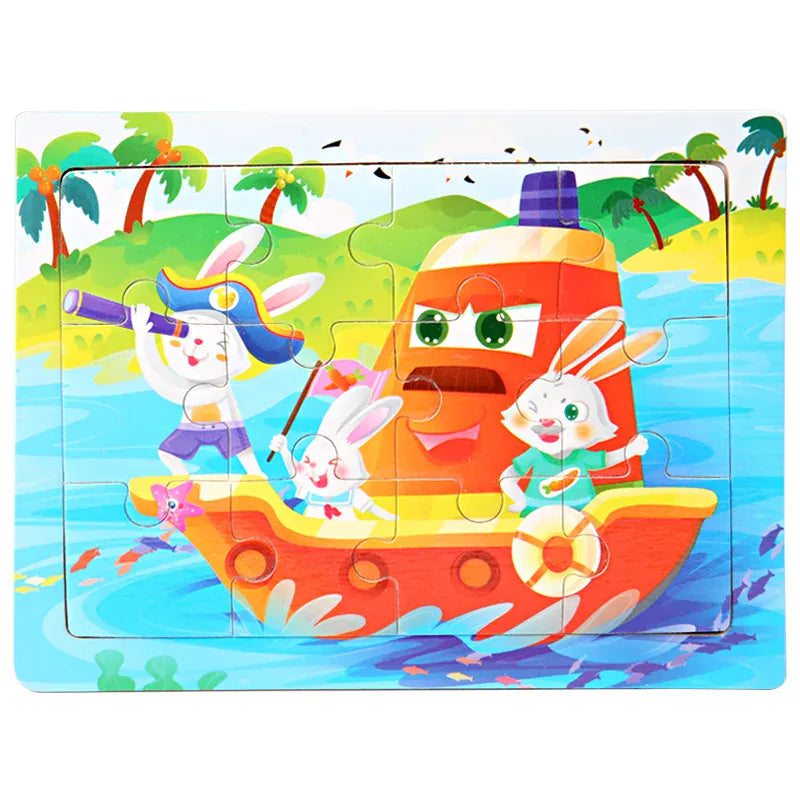 puzzle enfant coloré I boutique1one 4-captain Rabbit