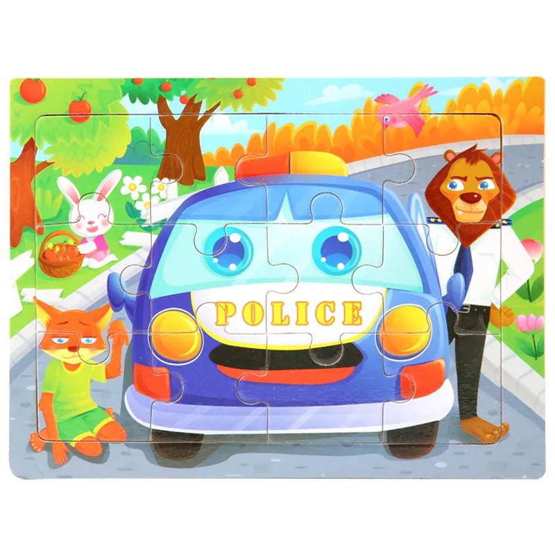 puzzle enfant coloré I boutique1one 5-lion Police