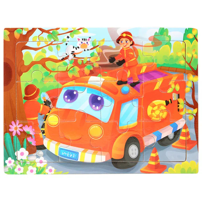 puzzle enfant coloré I boutique1one 6-fire Truck
