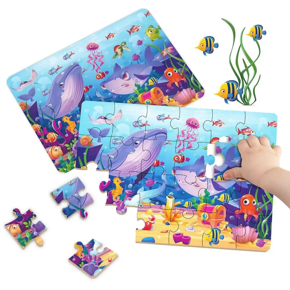 puzzle enfant jungle et mer I boutique1one 1set 1