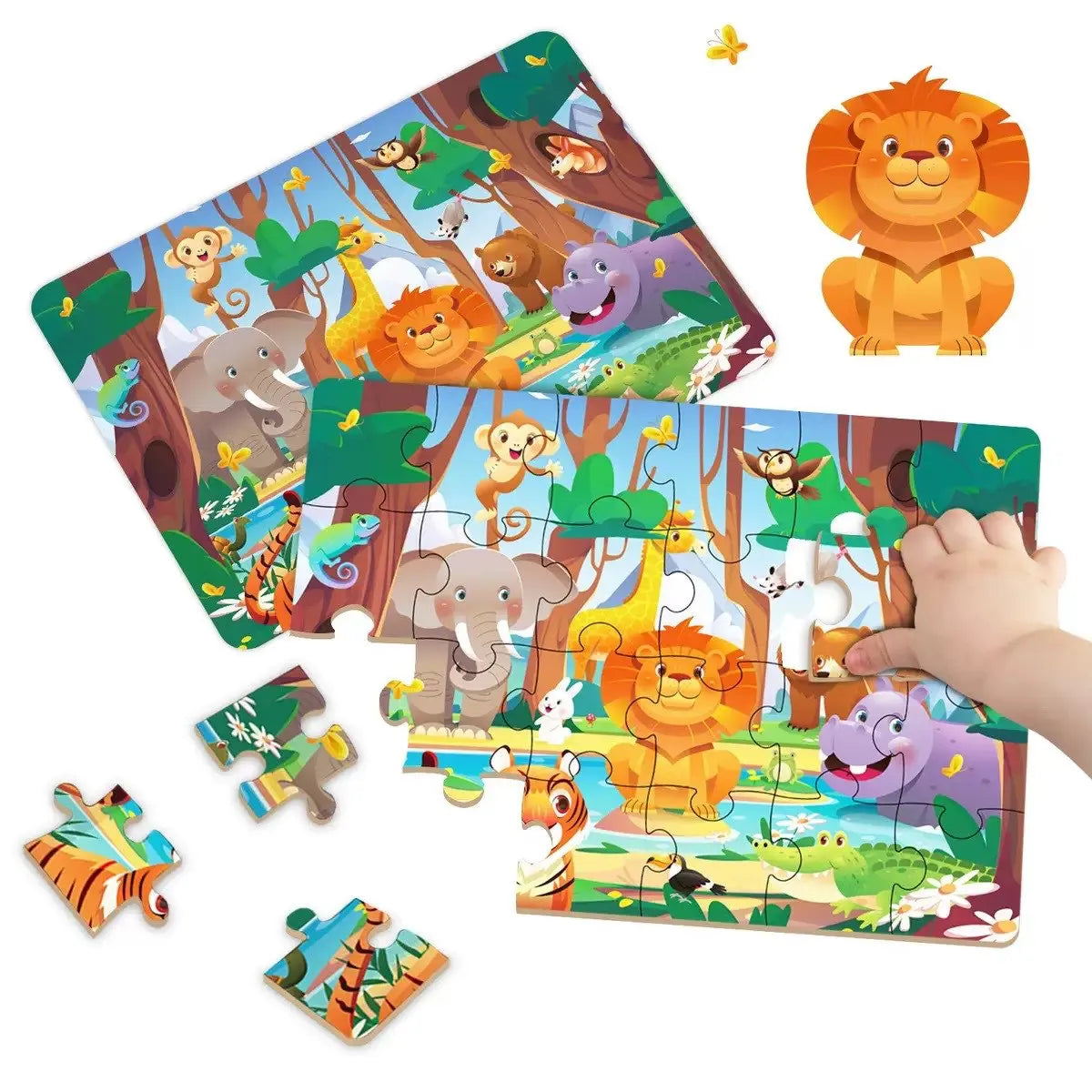puzzle enfant jungle et mer I boutique1one 1set 11