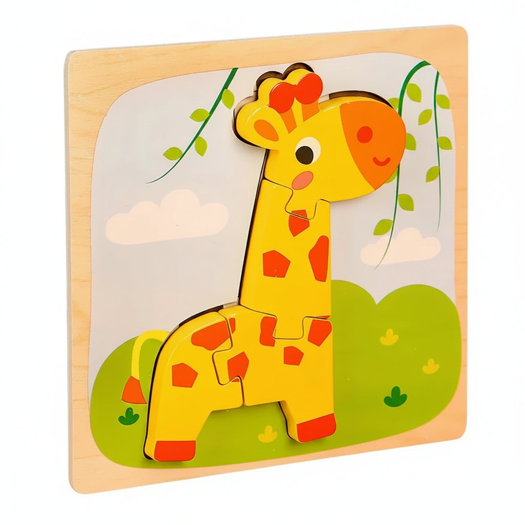 puzzle éveil animaux I boutique1one NB128C1-giraffe