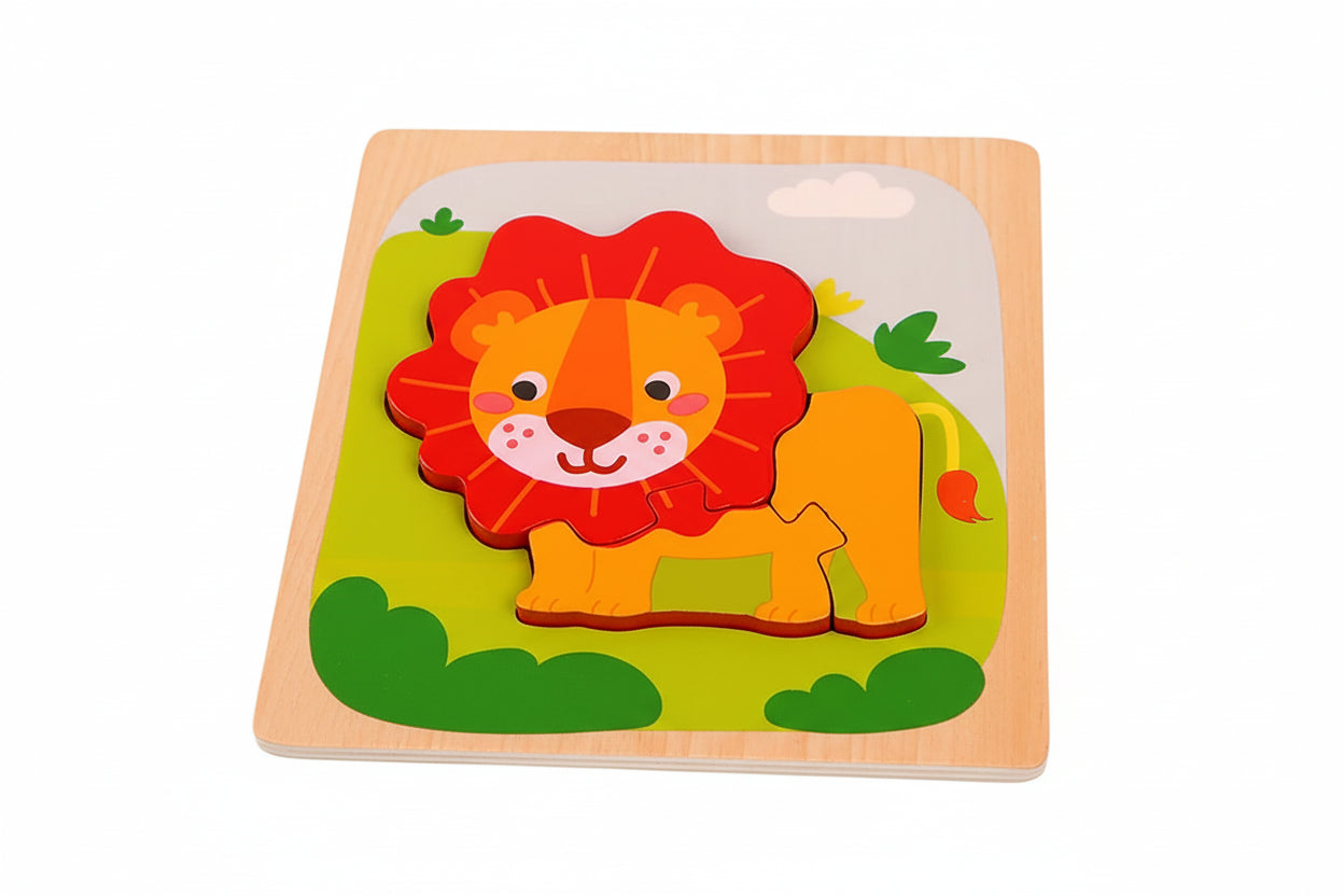 puzzle éveil animaux I boutique1one NB128C2-lion