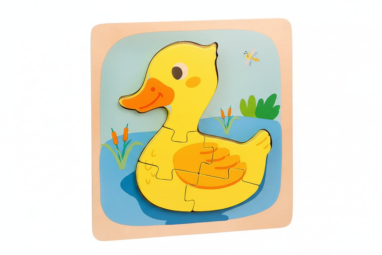 puzzle éveil animaux I boutique1one NB128C3-duck