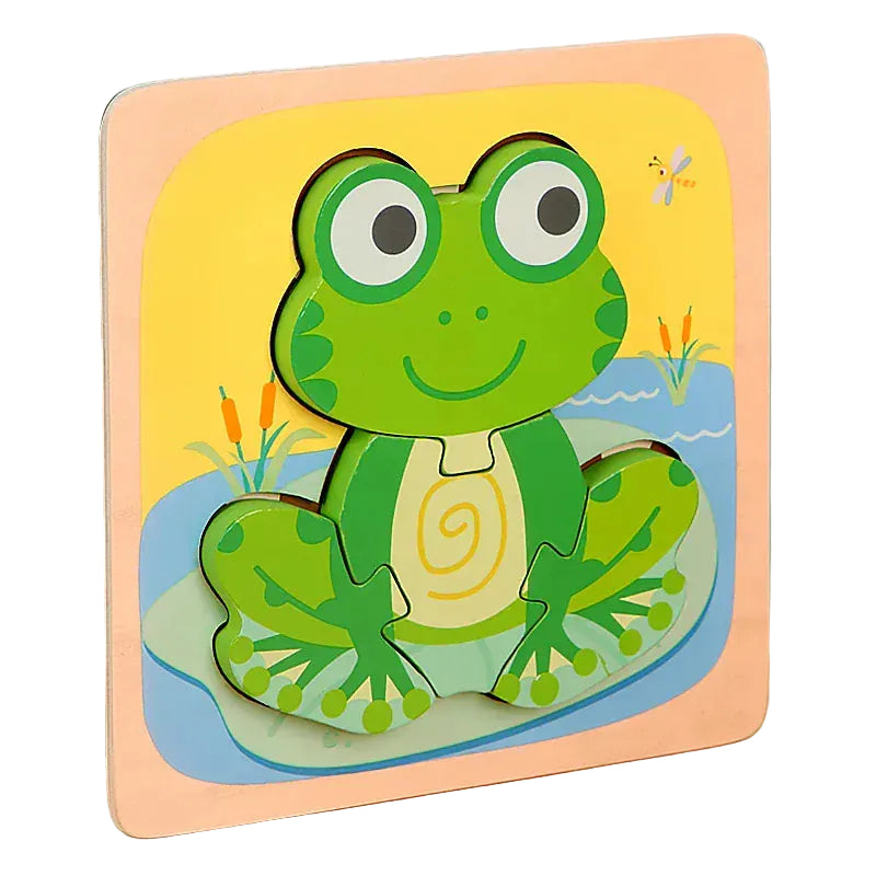 puzzle éveil animaux I boutique1one NB128C4-frog