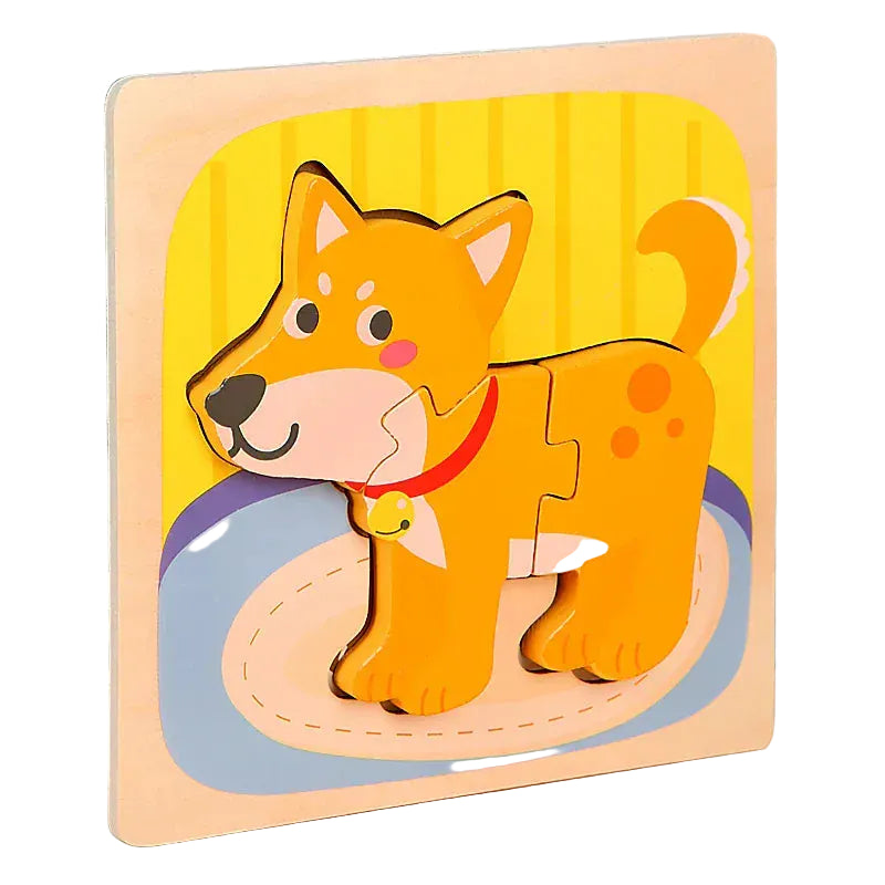 puzzle éveil animaux I boutique1one NB128C5-dog