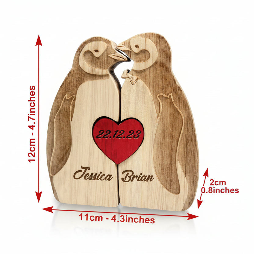 puzzle famille de pingouin à personnaliser