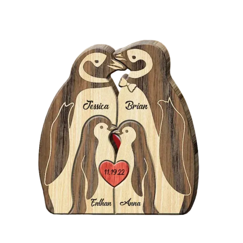 puzzle famille de pingouin à personnaliser Scarf Penguin 4